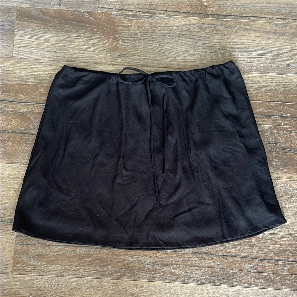 H&M Black Mini Skirt linen-look